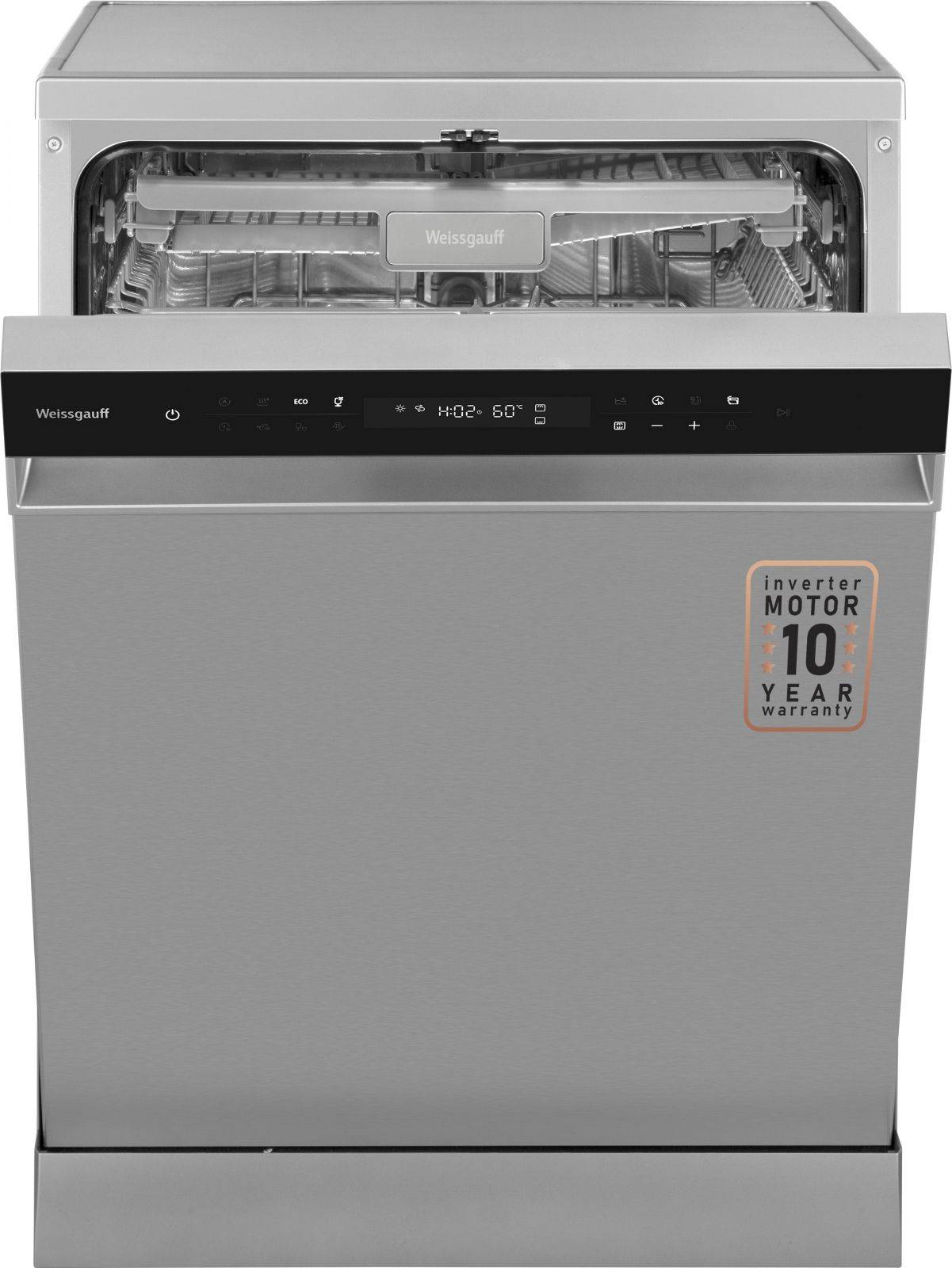Посудомоечная машина Weissgauff DW 6138 Inverter Touch Inox нержавеющая сталь (429984)