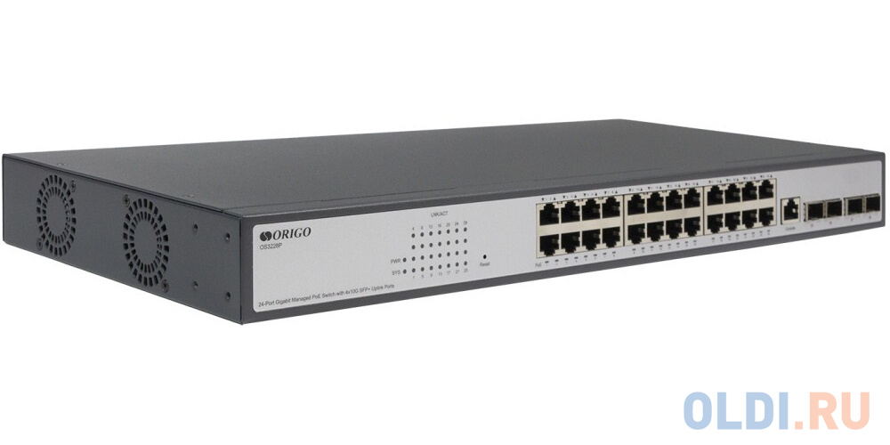 ORIGO OS3228/A1A Управляемый L2 коммутатор, 24x1000Base-T, 4x10GBase-X SFP+