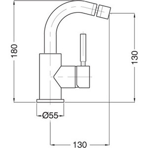 Смеситель для биде Cezares Olimp (OLIMP-BSM2-03/24-L)