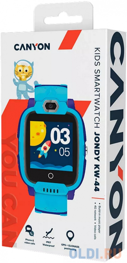 CANYON Jondy KW-44, 1.44''IPS 240*240, ASR3603S, Nano SIM, 192+128MB+512MB TF Card, GSM(B3/B8), LTE(B1.2.3.5.7.8.20) 700mAh battery, GPS+Glo в Москвe