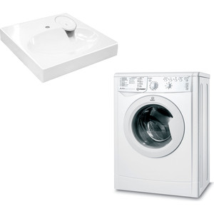 Стиральная машина с раковиной Indesit IWSB 5085, Эстет Lea 60