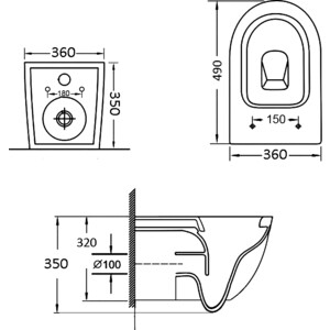 Комплект унитаза Grossman GR-4455 Grohe Rapid SL тонкий микролифт, серый матовый, клавиша хром в Москвe