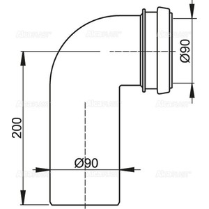 Отвод для унитаза AlcaPlast комплект 90/90 (M908) в Москвe