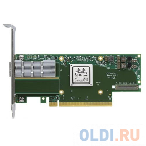 ConnectX®-6 VPI adapter card, HDR IB (200Gb/s) and 200GbE, single-port QSFP56, PCIe4.0 x16, tall bracket в Москвe