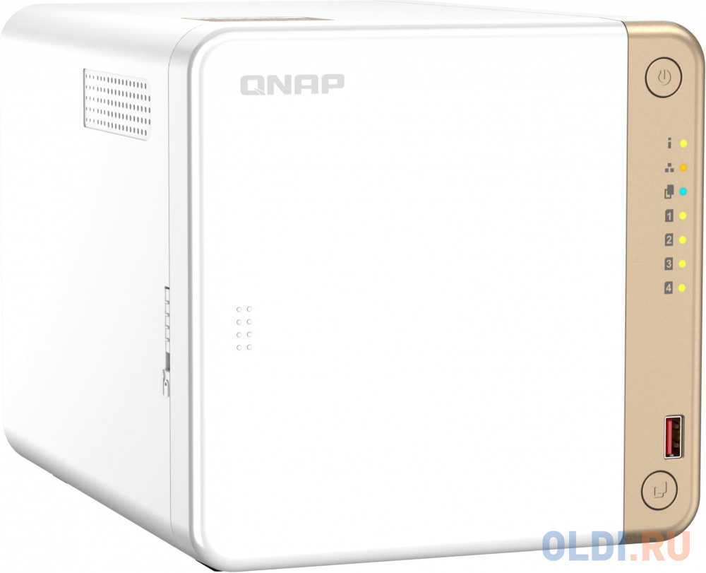 channel QNAP TS-462-2G NAS 4 HDD trays, 2 x M.2 NVMe PCIe Gen 3 x1, 2-core Intel Celeron N4505  2.9 GHz, 2 GB RAM (1 x 2GB) up to 16 GB (2 x 8GB), 1x2