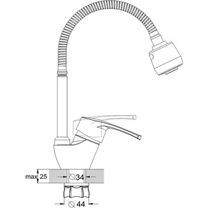 Смеситель для кухни G.lauf 8G4 с гибким изливом (8G4-E181)