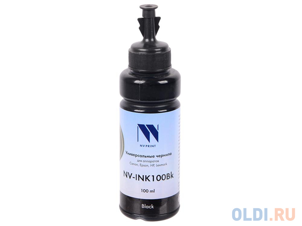 Чернила NV-print NV-INK100 универсальные Black на водной основе для аппаратов Сanon/Epson/НР/Lexmark (100ml) Китай