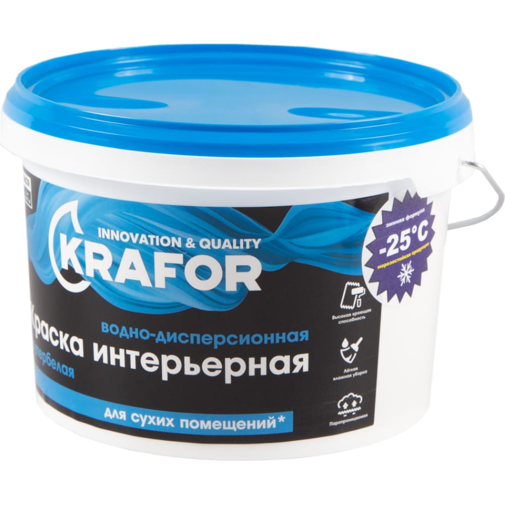 Интерьерная водно-дисперсная краска KRAFOR