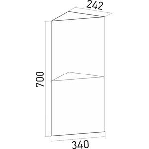 Зеркальный шкаф Mixline Кварц 34х70 угловой, белый (4640030869916)