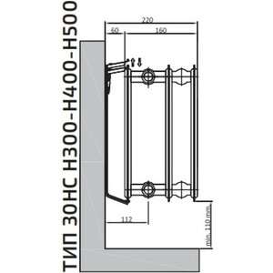 Радиатор стальной Heaton Plus Hygiene Compact HC 400х2000 тип 30