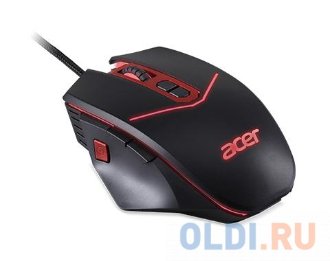 Мышь Acer Nitro NMW120 черный/красный оптическая (4200dpi) USB2.0 (8but)