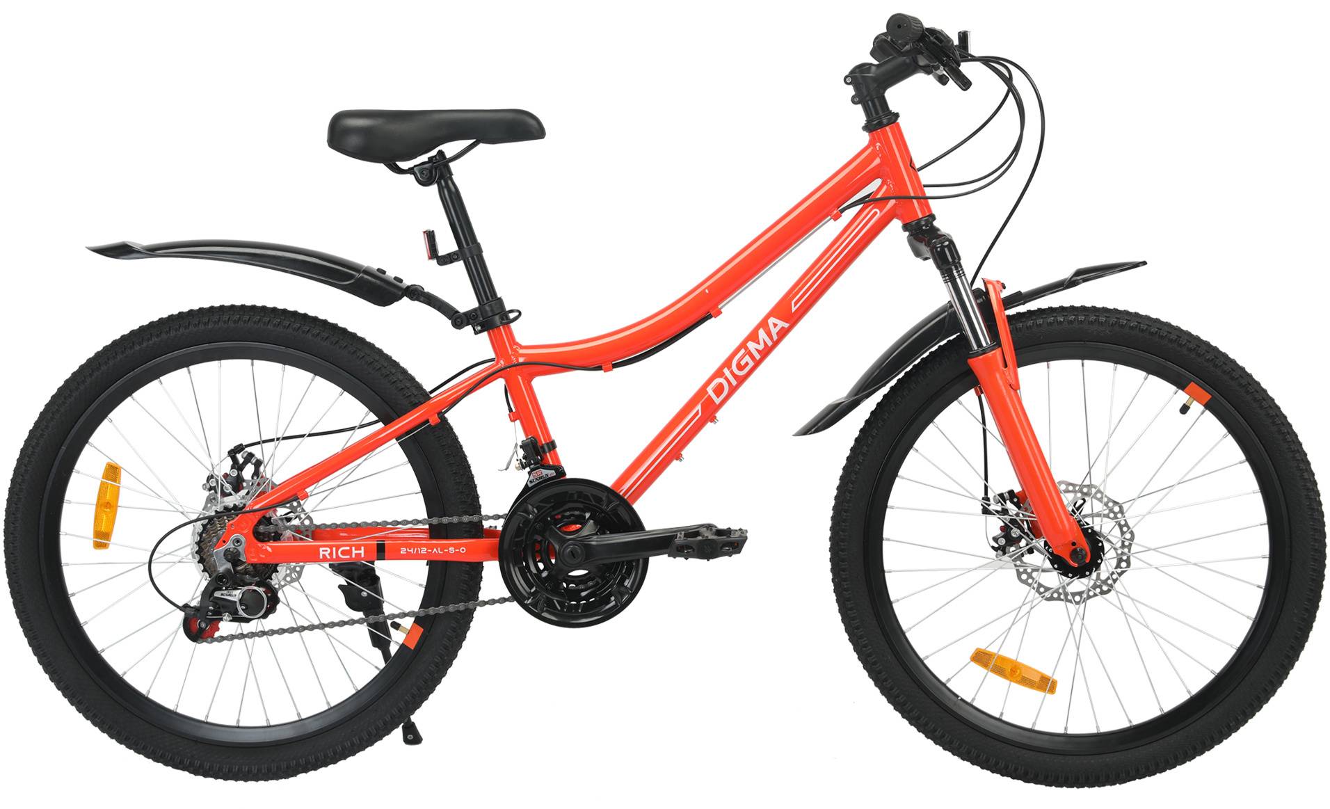 Велосипед горный Digma Rich оранжевый (rich-24/12-al-s-o)