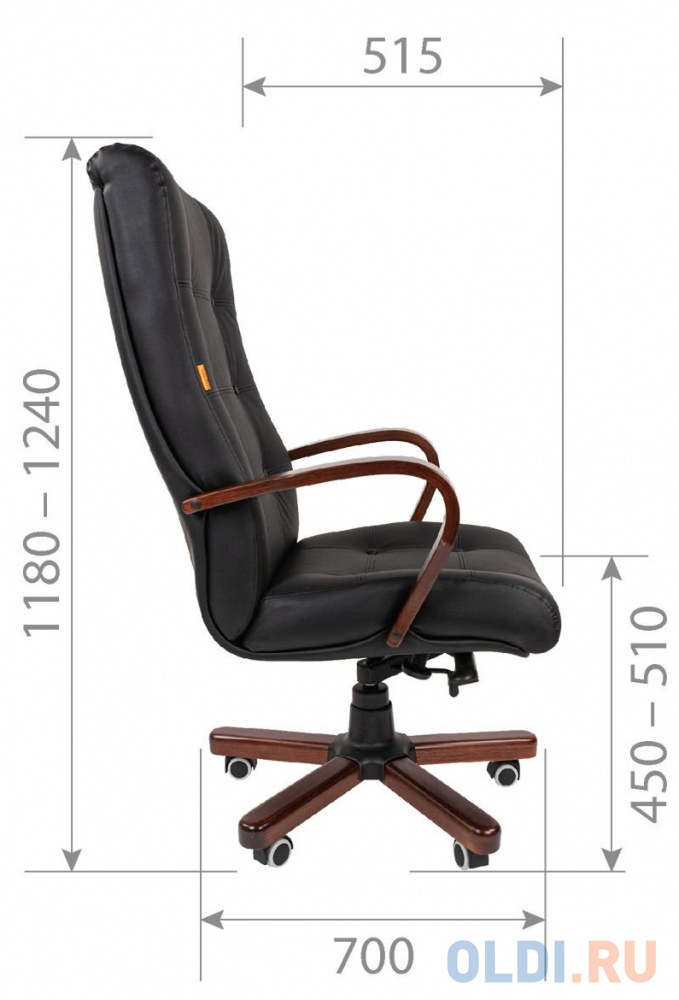 Кресло офисное Chairman 424 WD чёрный