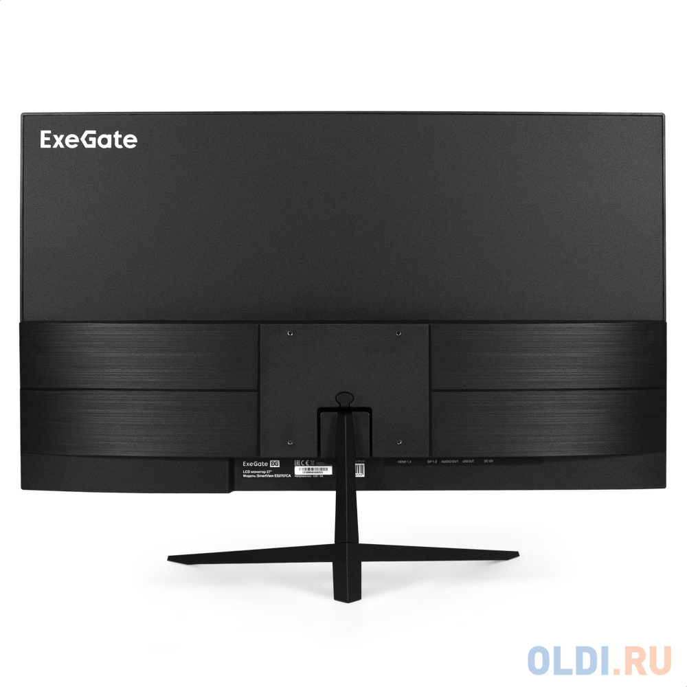 Монитор безрамочный с аудио 27" ExeGate SmartView ES2707CA (IPS LED Grade A+, 2K, 2560x1440@75Гц (WQHD), 16:9, 300cd/m2, 1000:1, 178°/178°, 1ms, в Москвe