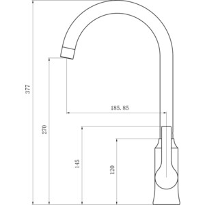 Смеситель для кухни Mixline ML23-032 черный (4610211000551)