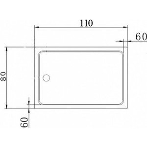 Душевой поддон Cezares Tray A-AH 110х80 акриловый (TRAY-A-AH-110/80-15-W)