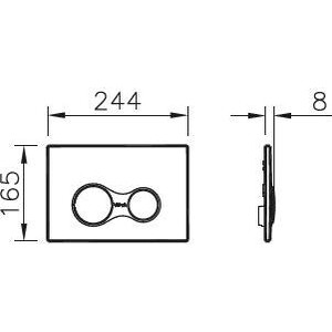 Кнопка смыва Vitra Sirius антигрязевое покрытие Antifingerprint, хром (740-0486)