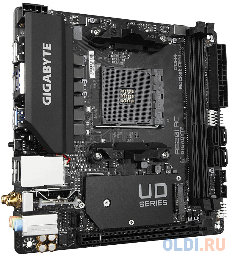 Материнская плата GigaByte A520I AC Socket AM4 AMD A520 2xDDR4 1xPCI-E 16x 4 mini-ITX Retail
