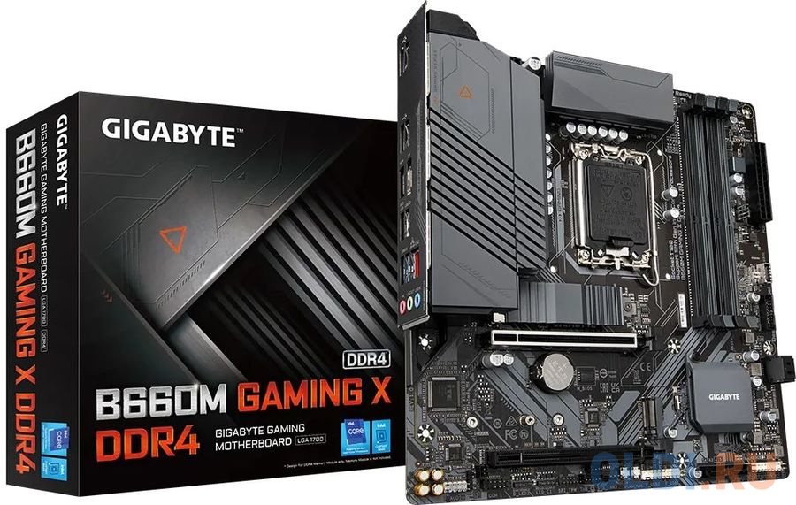 GIGABYTE B660M GAMING AC DDR4, LGA1700, B660, 2*DDR4, D-Sub+HDMI,  4 SATA 6 Гб/с, M2, Audio, Gb LAN, USB 3.2, USB 2.0, Type C, mATX