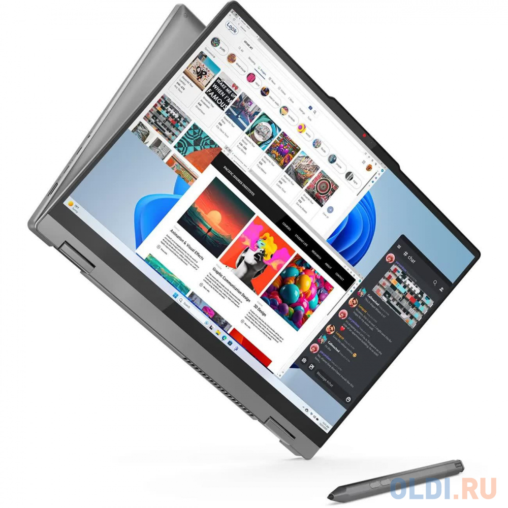 Ноутбук/ Lenovo IdeaPad 5 2-in-1 16IRU9 16"(2048x1280 OLED)/Touch/Intel Core i7 150U(1.8Ghz)/16384Mb/512SSDGb/noDVD/Int:Intel® Graphics/Cam/BT/Wi