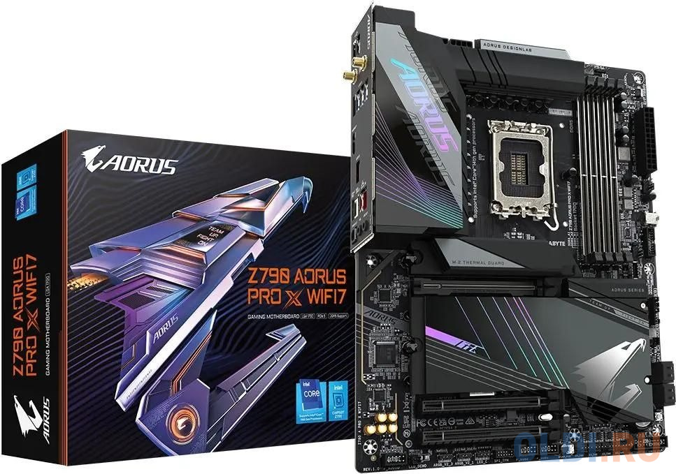 Материнская плата Gigabyte Z790 AORUS PRO X WIFI7 Soc-1700 Intel Z790 4xDDR5 ATX AC`97 8ch(7.1) 5Gigabit RAID+HDMI+DP в Москвe