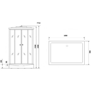 Душевая кабина Niagara NG-7714G 100х90х220 в Москвe