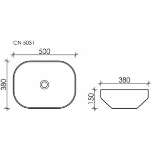 Раковина-чаша Ceramicanova Element 50х38 (CN5031)