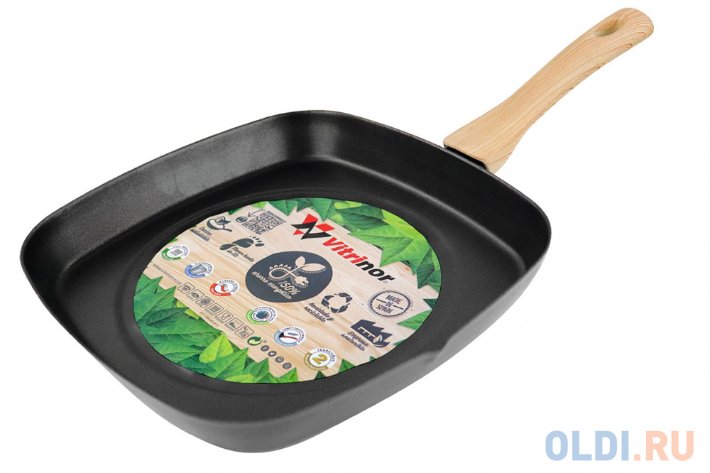 Сковородка-гриль Vitrinor Eco Cooking 28 28 см 1.8 л сталь