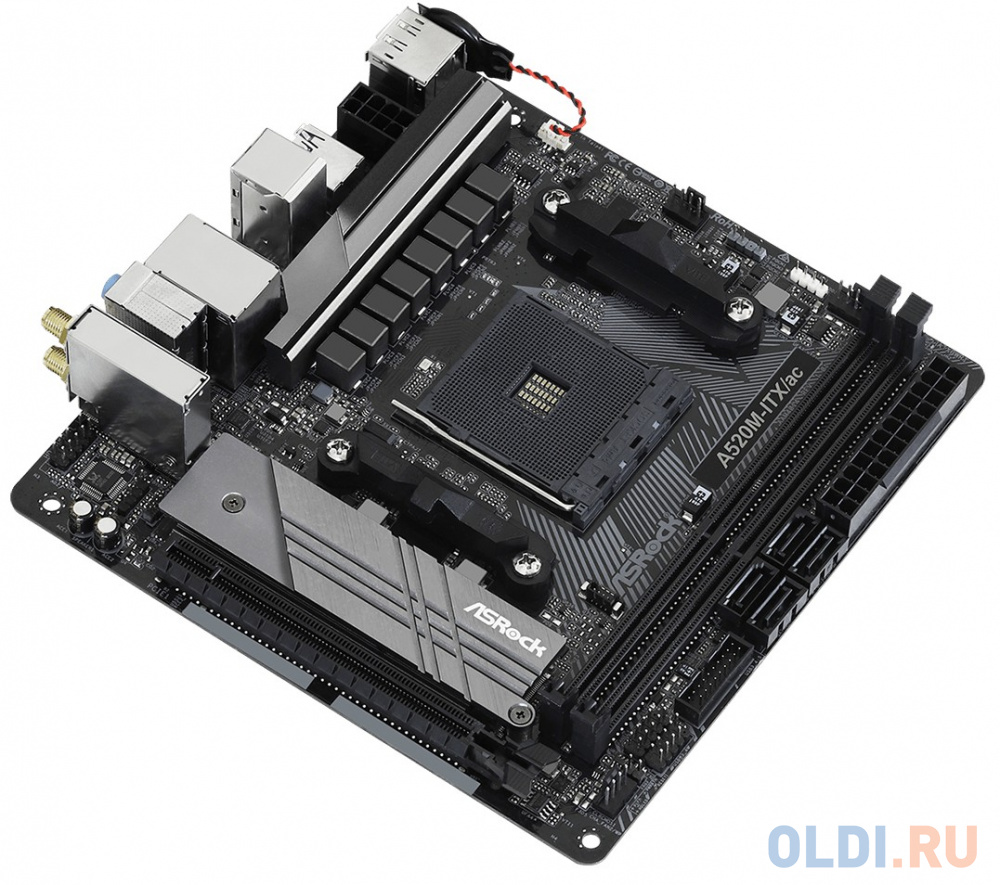 Материнская плата ASRock A520M-ITX/AC Socket AM4 AMD A520 2xDDR4 1xPCI-E 16x 4 mini-ITX Retail в Москвe