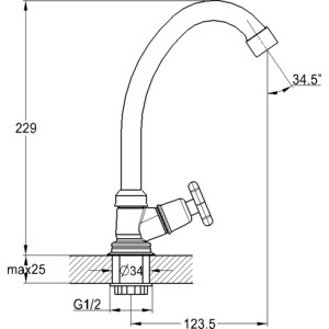 Кран для раковины Solone JIK (JIK1-A102-A)