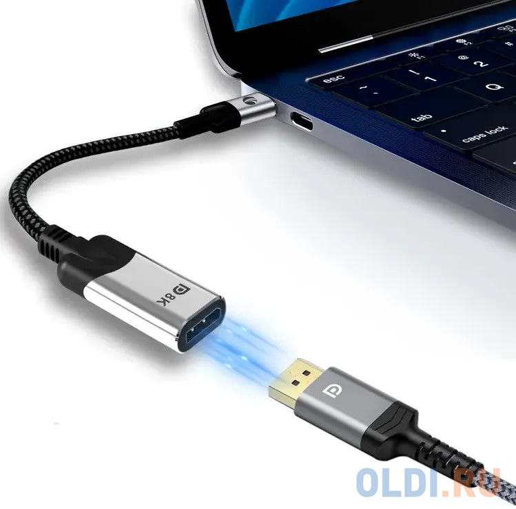 Aдаптер/ Aдаптер USB 3.1 Type-Cm --> DP A(f) 8K@60Hz, 0.15m ,Alum ,VCOM <CU422MV-8K> в Москвe