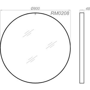 Зеркало Aqwella RM 80 круглое черное (RM0208BLK) в Москвe