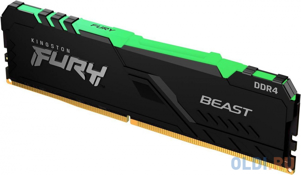 32GB Kingston DDR4 3200 DIMM FURY Beast Black RGB Gaming Memory KF432C16BBA/32 Non-ECC, CL16, 1.35V, 2Gx8, RTL {25} (319125)