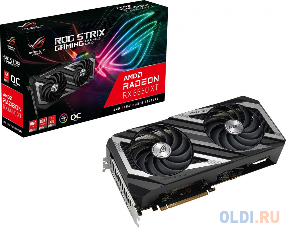 Видеокарта ASUS Radeon RX 6650 XT RX 6650 XT ROG Strix OC 8192Mb в Москвe