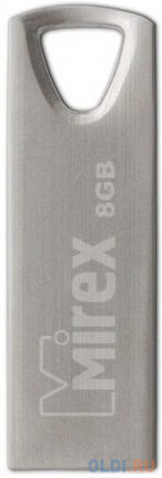 Флеш накопитель 8GB Mirex Intro, USB 2.0, Металл