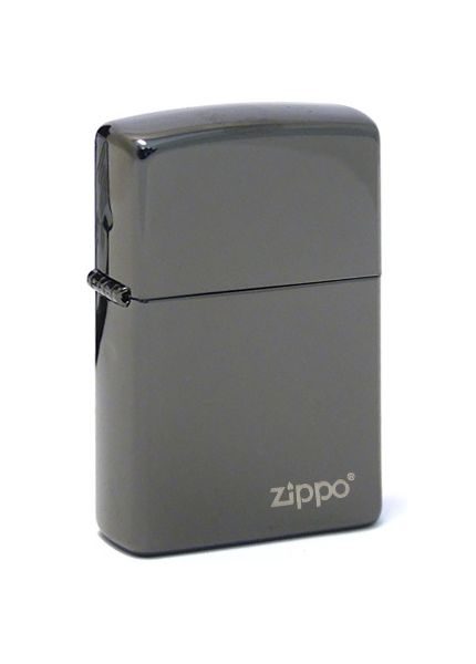 Зажигалка Zippo чёрная с фирменным логотипом (24756ZL)