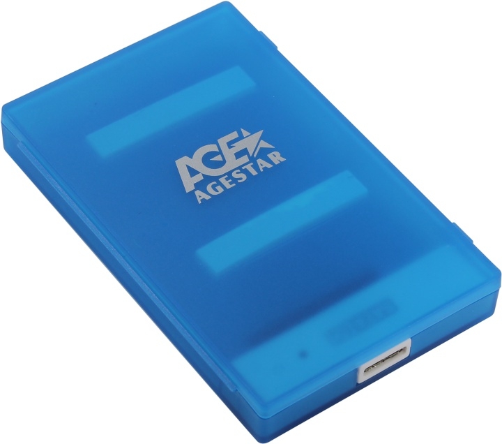 Внешний корпус для HDD/SSD AgeStar 3UBCP1-6G (BLUE) 2.5" синий