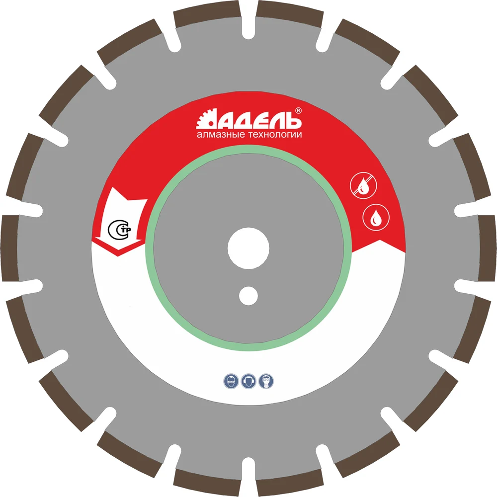 Отрезной сегментный алмазный круг Адель в Москвe