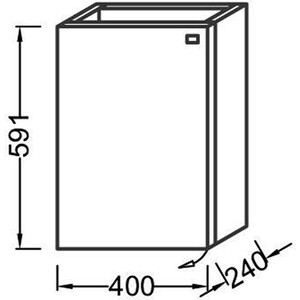 Тумба с раковиной Stella Polar Концепт 40 подвесная, белая (SP-00000008, S-UM-COM40/1-w)