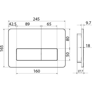 Клавиша смыва IDDIS Unifix глянцевый белый (UNI10W0i77)