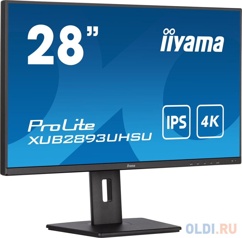 Монитор Iiyama 28" ProLite XUB2893UHSU-B5 черный IPS LED 3ms 16:9 HDMI M/M глянцевая HAS Piv 1000:1 300cd 178гр/178гр 3840x2160 60Hz DP 4K USB 4.