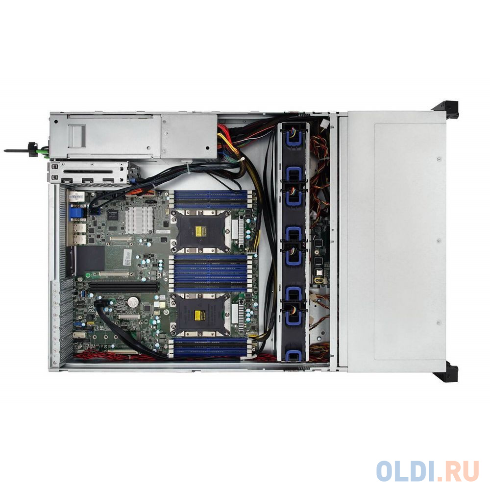 Компьютерный корпус IW-RS224-07 OCULINK BP 800W*2/PDB/FAN 8038mm*4/ OCUlink*8 + SAS3 expander BP + rear 2.5&quot; HDD module , tray with GRAY colo