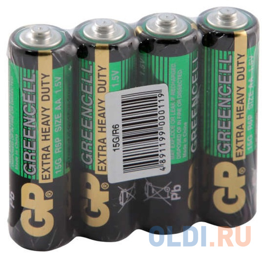 Батарейки GP 15G-OS4/GP15G-2CR4 AA 4 шт в Москвe