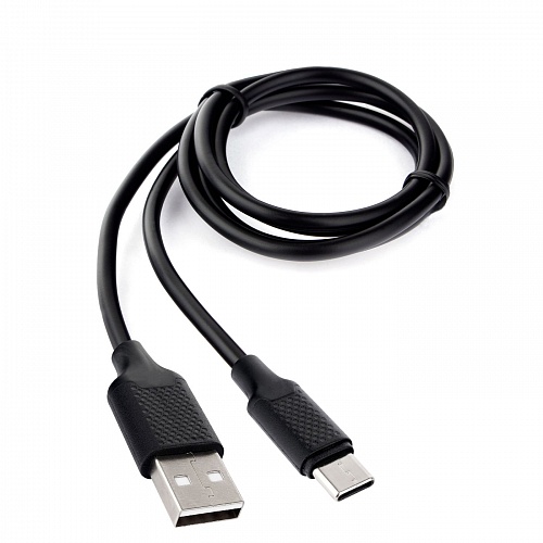 Кабель USB 2.0(Am)-USB 2.0 Type-C(m), 3A, 1м, черный Cablexpert Classic 0.2 (CCB-USB2-AMCMO2-1MB)