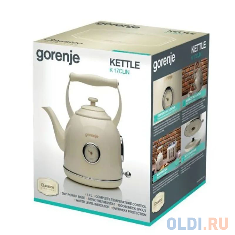 Чайник K17CLIN 739543 BEIGE GORENJE в Москвe