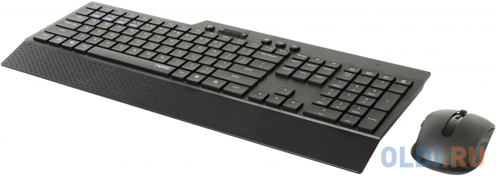 Клавиатура + мышь Rapoo 8200T клав:черный мышь:черный, USB беспроводная, slim