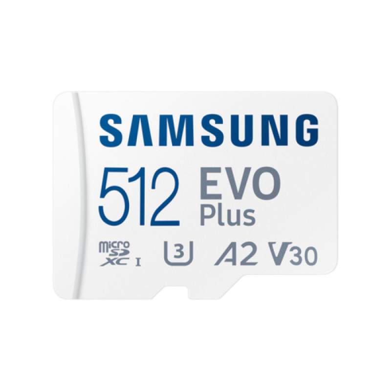 Карта памяти 512Gb - Samsung EVO Plus Micro Secure Digital XC UHS-I U3 MB-MC512SA/EU с переходником под SD