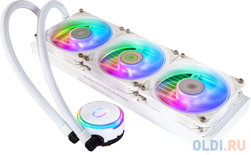 Система охлаждения/ Cooler Master MasterLiquid PL360 Flux White Edition (280W, 360mm, ARGB, fans:3x120mm/72.37CFM/32dBa/2300rpm, 1700/1200/115X/2066/2 в Москвe