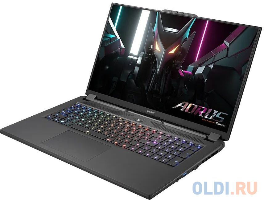 Ноутбук Gigabyte Aorus 17H BXF Core i7 13700H 16Gb SSD1Tb NVIDIA GeForce RTX4080 12Gb 17.3" IPS FHD (1920x1080) Free DOS black WiFi BT Cam (BXF-7