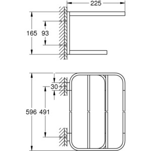 Полка для полотенец Grohe Selection 60 суперсталь (41066DC0)